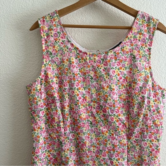 Vintage David Wayne Pastel Floral Dress Size 16 - Picture 2 of 10